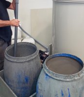 Wastewater transfer into wastewater tank