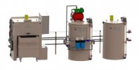 Treatment of rinsing water from gluing machines 
