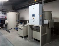 SW500 wastewater treatment unit with an automatic reactor and a 5000L wastewater tank