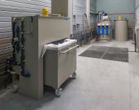 SW200 water treatment reactor and mobile sludge filtration container