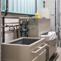 SW200 treatment plant for scrubber-drier drain water