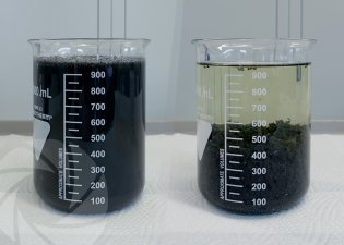 Coagulation-Flocculation for washing water from crushing processes