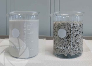 Coagulation-flocculation of wash water from mobile paint production tanks