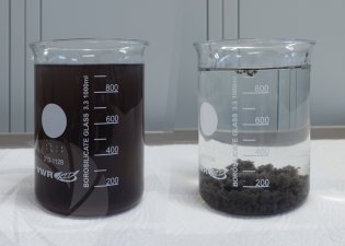 Wash water from a coating process 