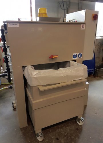 A SW200 station to treat wastewater of an industrial joinery.